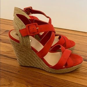 Strappy Wedge Sandal - Red